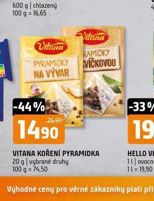 Terno Vitana koření pyramidka nabídka