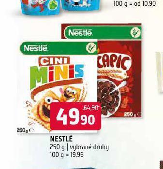Terno Nestlé cereálie nabídka