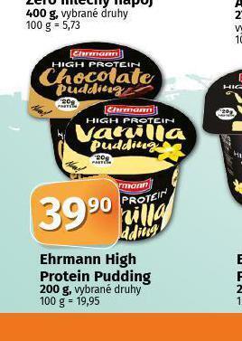 Coop Ehrmann high protein pudding nabídka