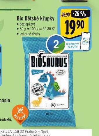 Albert Bio dětské křupky nabídka