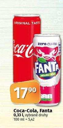Coop Coca cola, fanta nabídka