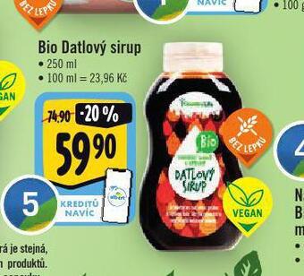 Albert Bio datlový sirup nabídka