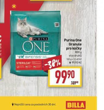 Billa Purina one granule pro kočky nabídka