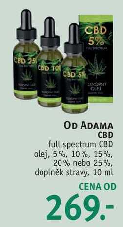 Rossmann Od adama cbd full spectrum cbd olej, 10 ml nabídka