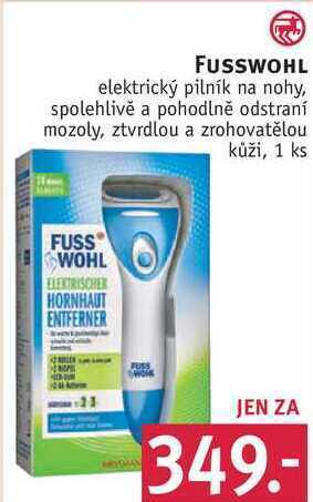 Rossmann Fusswohl elektrický pilník na nohy nabídka