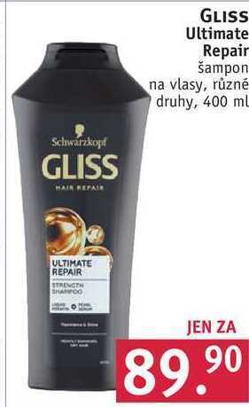 Rossmann Gliss ultimate repair šampon na vlasy, 400 ml nabídka