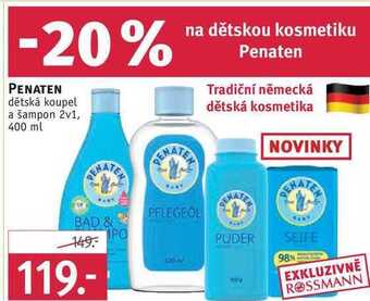 Rossmann Penaten dětská koupel a šampon 2v1, 400 ml nabídka