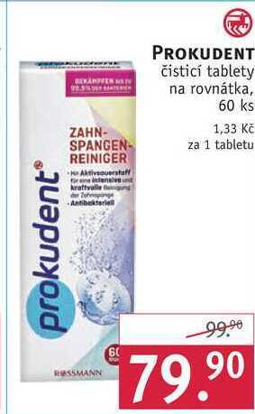 Rossmann Prokudent čisticí tablety na rovnátka, 60 ks nabídka