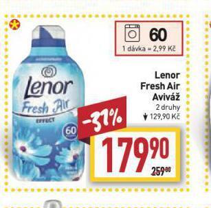 Billa Lenor fresh air aviváž nabídka