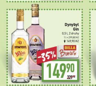 Billa Dynybyl gin nabídka