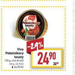 Billa Viva pekelníkovy tousty nabídka
