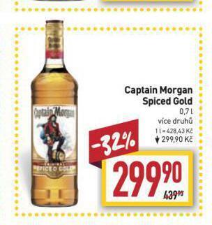 Billa Captain morgan spiced gold nabídka