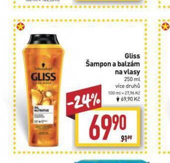 Billa Gliss šampon a balzám nabídka