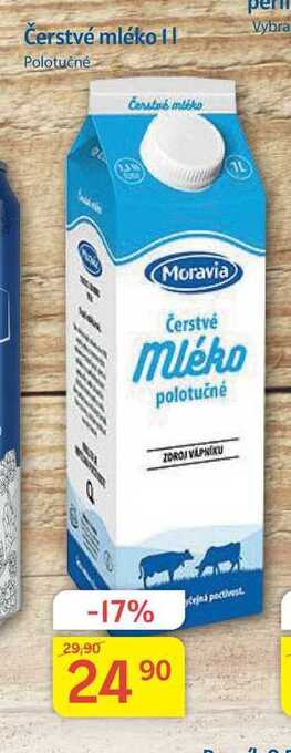 Kubík potraviny Moravia čerstvé mléko polotučné 1l nabídka