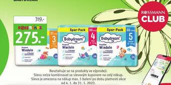 Rossmann Babydream plenky nabídka