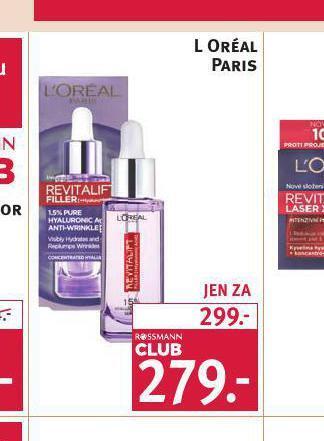 Rossmann Loreal paris revitalift filler nabídka