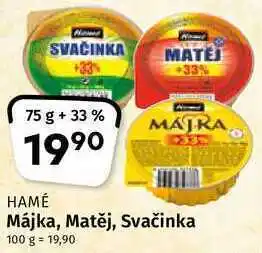 Coop Homé májka, matěj, svačinka 75g+33% nabídka