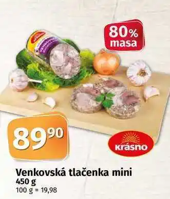 Coop Krásno venkovská tlačenka mini 450 g nabídka