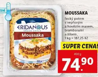 Lidl Moussaka řecký pokrm, 400 g nabídka