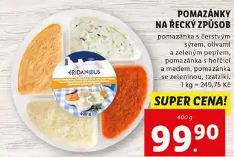 Lidl Pomazánky na řecký způsob, 400 g nabídka