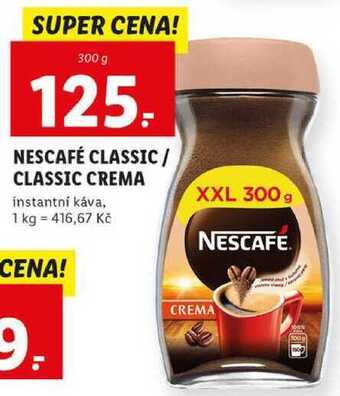 Lidl Nescafé classic / classic crema instantní káva, 300 g nabídka