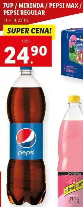 Lidl 7up / mirinda / pepsi max / pepsi regular, 1,75 l nabídka