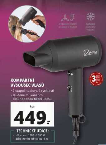 Lidl Kompaktní vysoušeč vlasů nabídka
