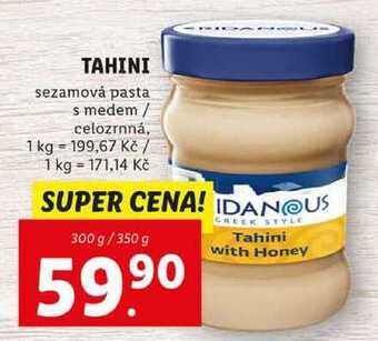 Lidl Tahini sezamová pasta, 300 g/350 g nabídka