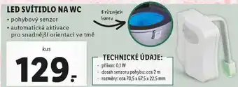 Led svítidlo na wc