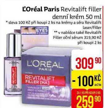 Teta L'oréal paris revitalift filler denní krém 50 ml nabídka