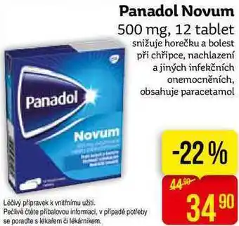 Teta Panadol panadol novum 500 mg, 12 tablet nabídka