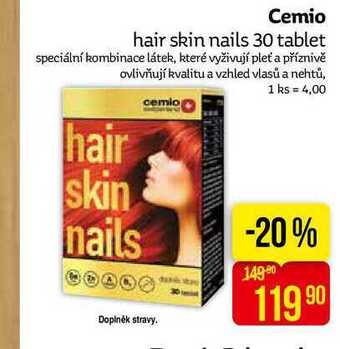 Teta Cemio hair skin nails 30 tablet nabídka