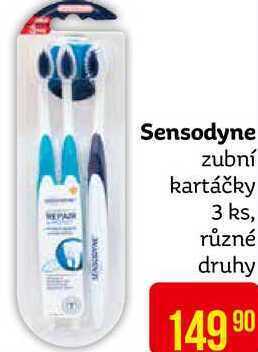Teta Sensodyne zubní kartáčky 3 ks, různé druhy nabídka