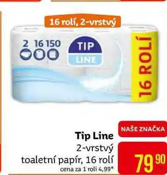 Teta Tip line 2-vrstvý toaletní papír, 16 rolí nabídka
