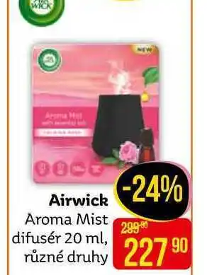 Teta Airwick aroma mist difusér 20 ml nabídka