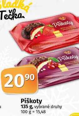 Coop Piškoty 135 g, vybrané druhy nabídka
