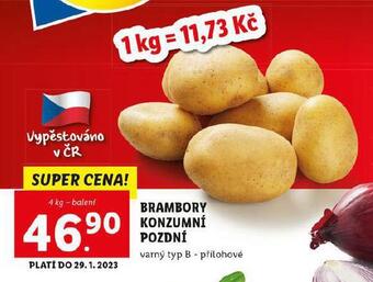 Lidl Brambory konzumní pozdní nabídka