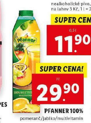 Lidl Pfanner 100% nabídka