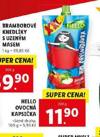 Lidl Hello ovocná kapsička nabídka