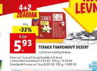 Lidl Termix tvarohový dezert nabídka