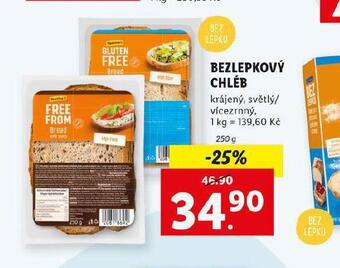 Lidl Bezlepkový chléb nabídka