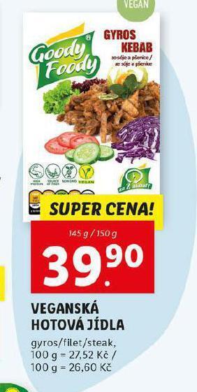 Lidl Veganská hotová jídla nabídka