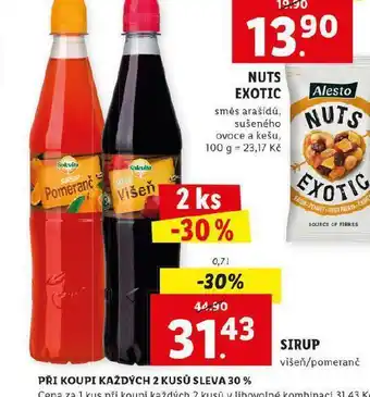 Lidl Sirup nabídka