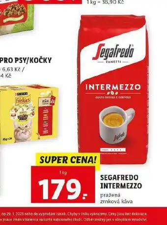 Lidl Segafredo intermezzo zrnková káva nabídka