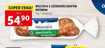Lidl Brioška s lískoořechovým krémem nabídka