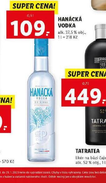 Lidl Hanácká vodka nabídka