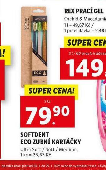 Lidl Softdent eco zubní kartáčky nabídka