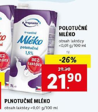 Lidl Trvanlivé mléko 1,5% nabídka