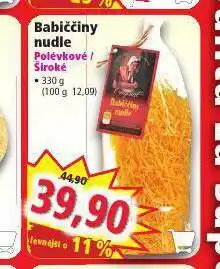 Norma Babiččinky nudle nabídka
