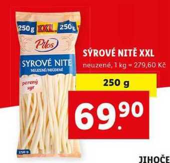 Lidl Sýrové nitě xxl, 250 g nabídka
